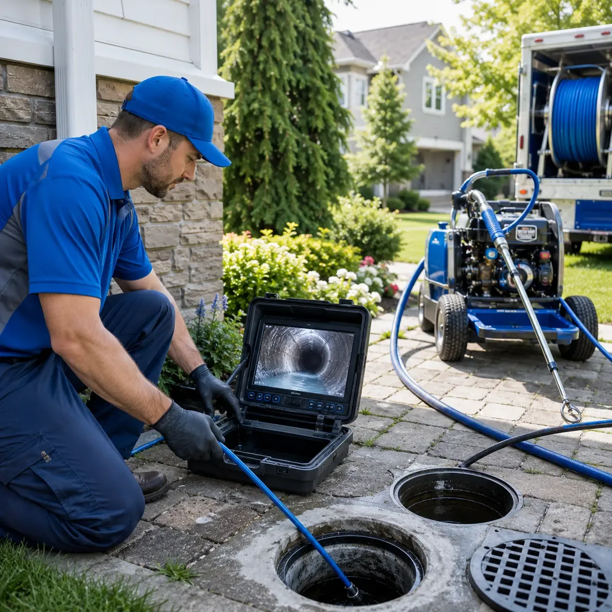 Outdoor drain cleaning professionals serving North Sutton, NH