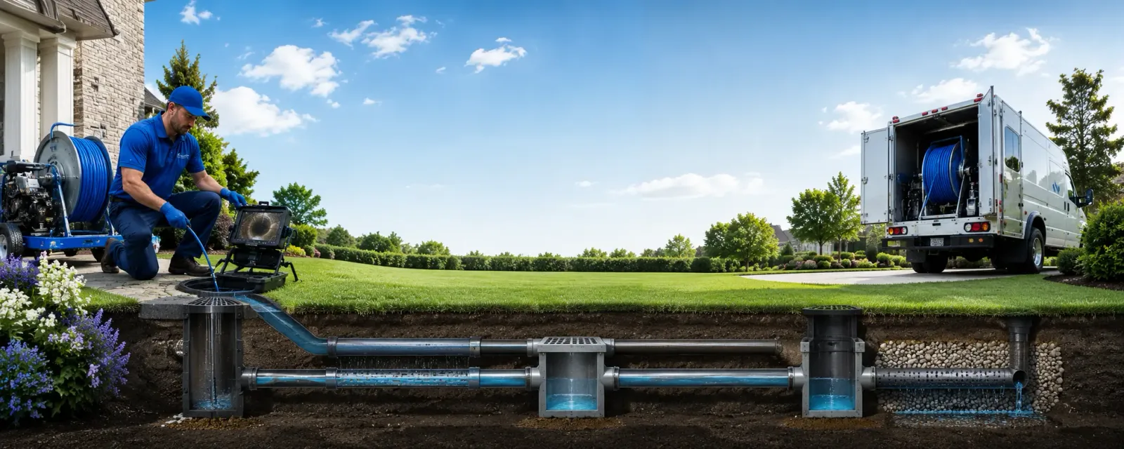 Outdoor drain cleaning information for North Sutton, NH